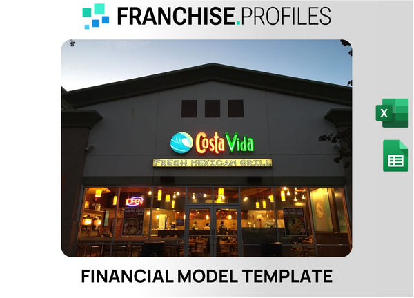 Costa Vida Fresh Mexican Grill Franchise Financial Model Template