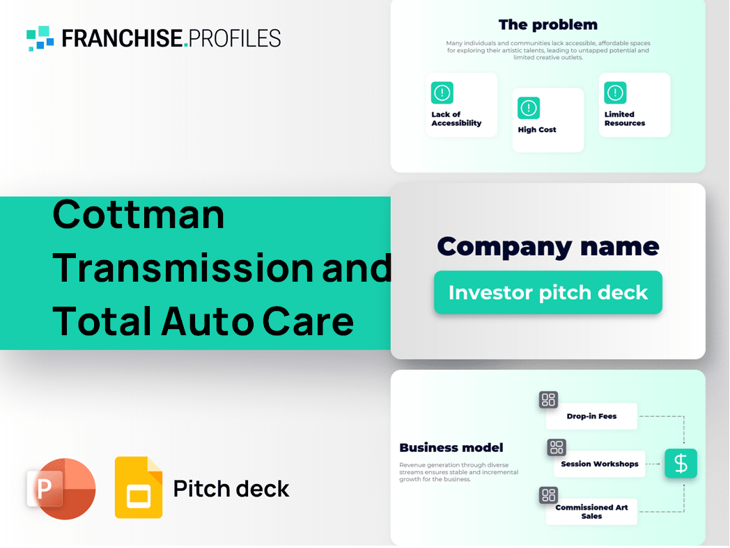 Cottman Transmission and Total Auto Care Franchise Pitch Deck Template