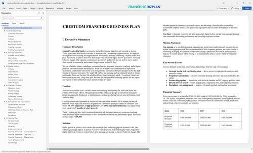 crestcom franchise business plan 1