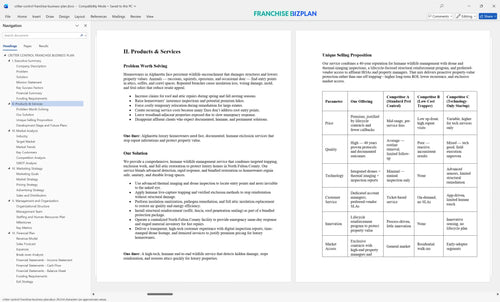 critter control franchise business plan 2