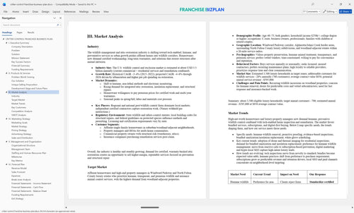 critter control franchise business plan 3