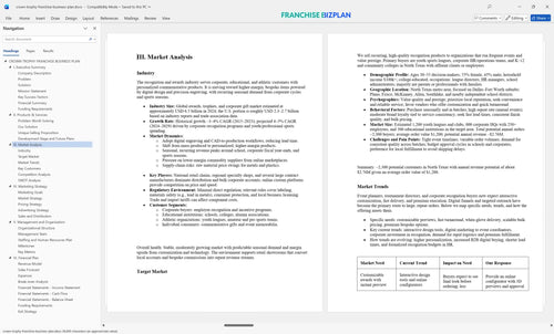 crown trophy franchise business plan 3