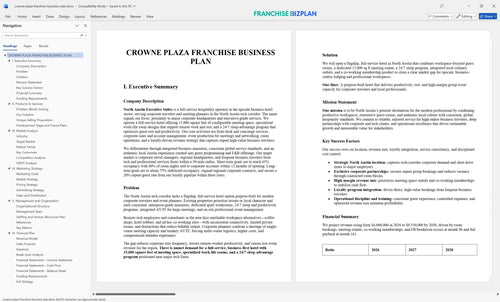 crowne plaza franchise business plan 1