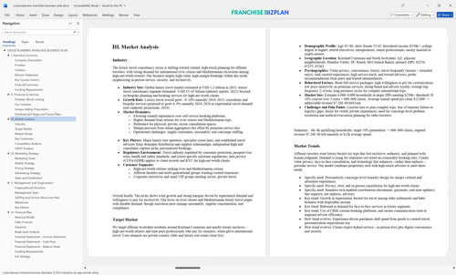 cruise planners franchise business plan 3