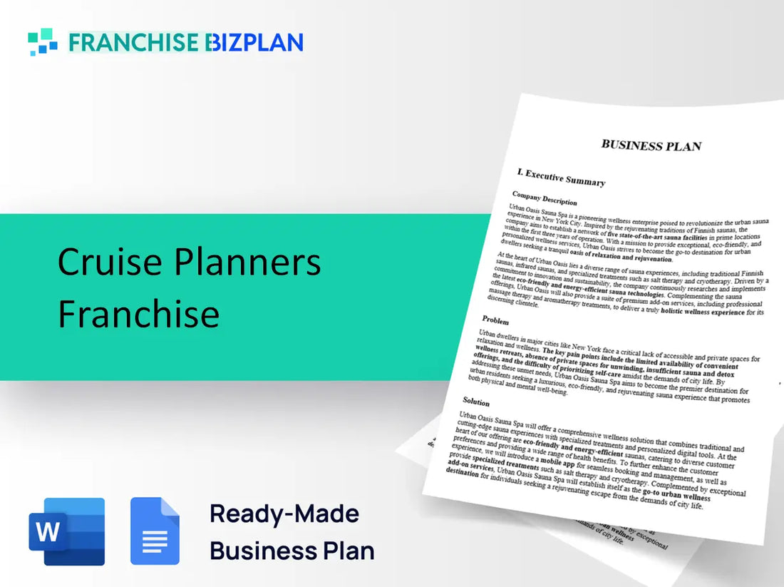 Cruise Planners Franchise Business Plan 2026 Updated