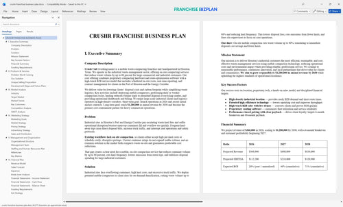 crushr franchise business plan 1