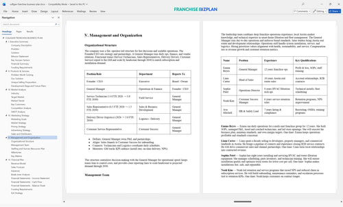 culligan franchise business plan 5