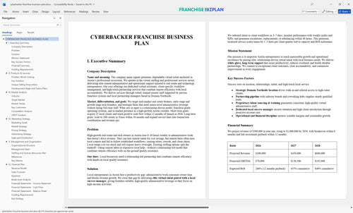 cyberbacker franchise business plan 1