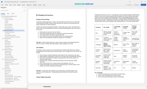 d bat franchise business plan 2
