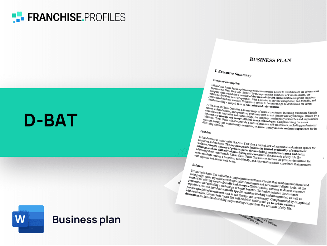 D-BAT Franchise Business Plan Template