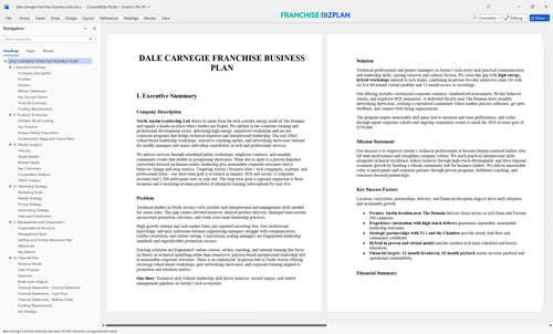 dale carnegie franchise business plan 1