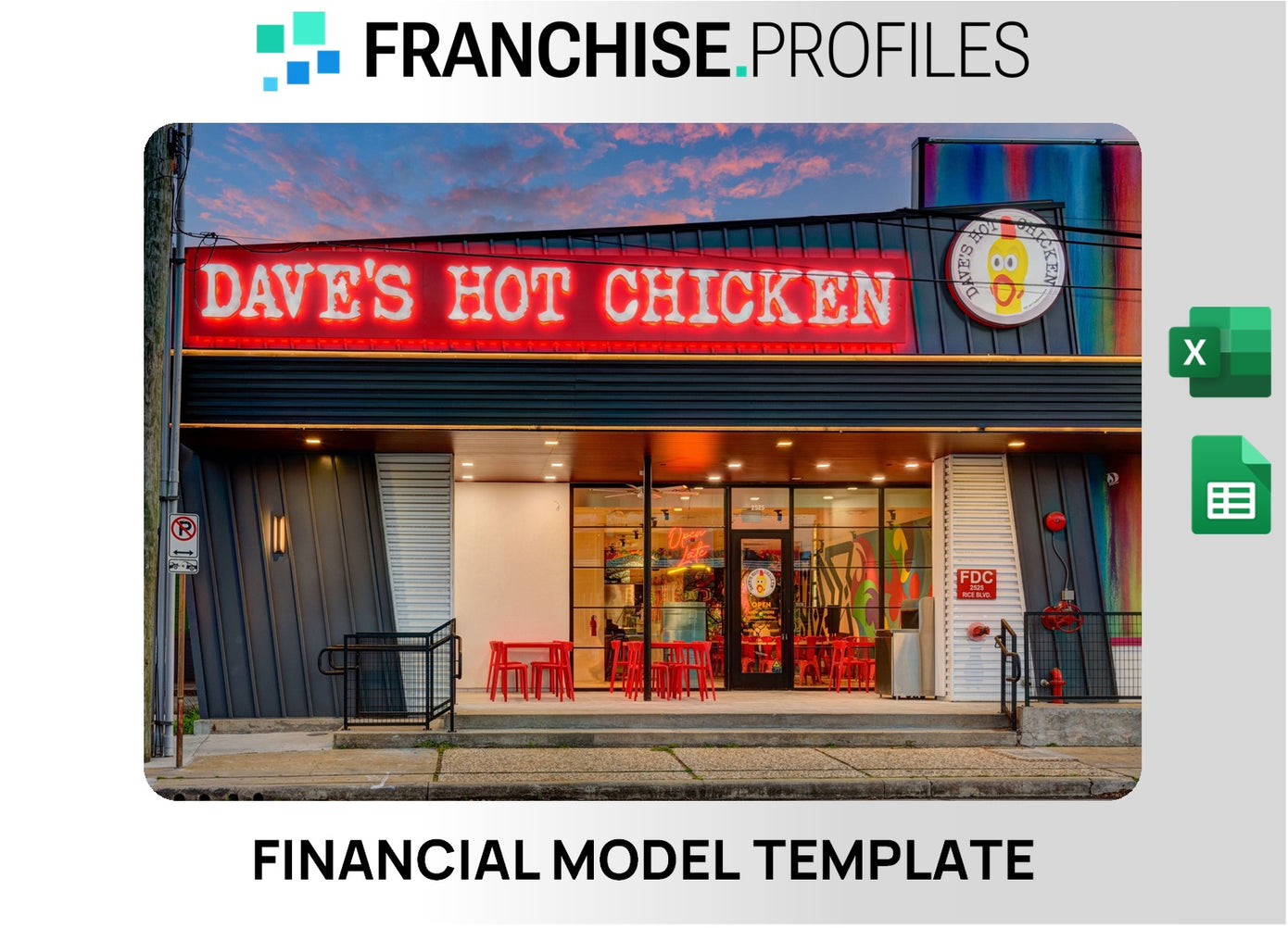 Dave’s Hot Chicken Franchise Financial Model Template