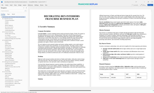decorating den interiors franchise business plan 1