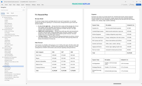 del taco franchise business plan 6