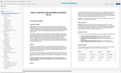 delta hotels franchise business plan 1