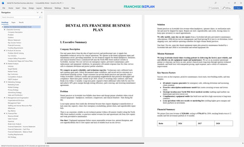 dental fix franchise business plan 1