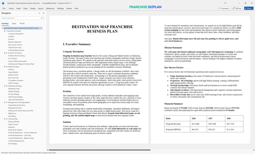 destination map franchise business plan 1