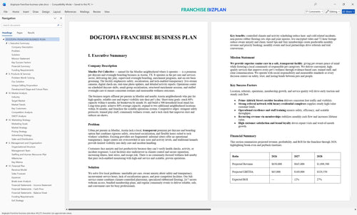 dogtopia franchise business plan 1