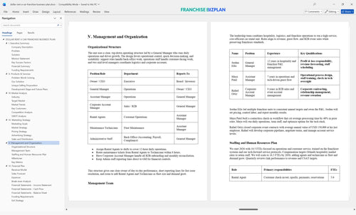 dollar rent a car franchise business plan 5