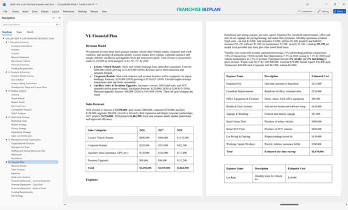 dollar rent a car franchise business plan 6
