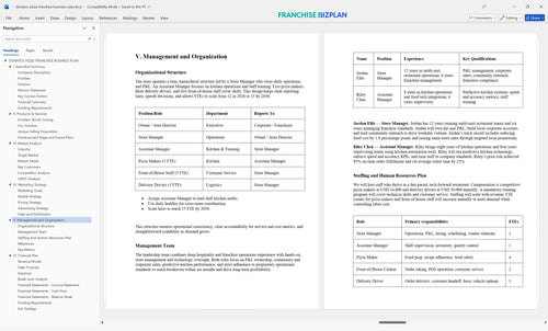 donatos pizza franchise business plan 5