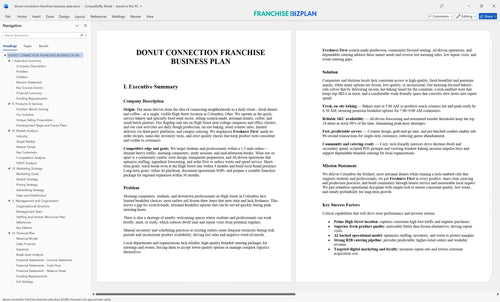 donut connection franchise business plan 1