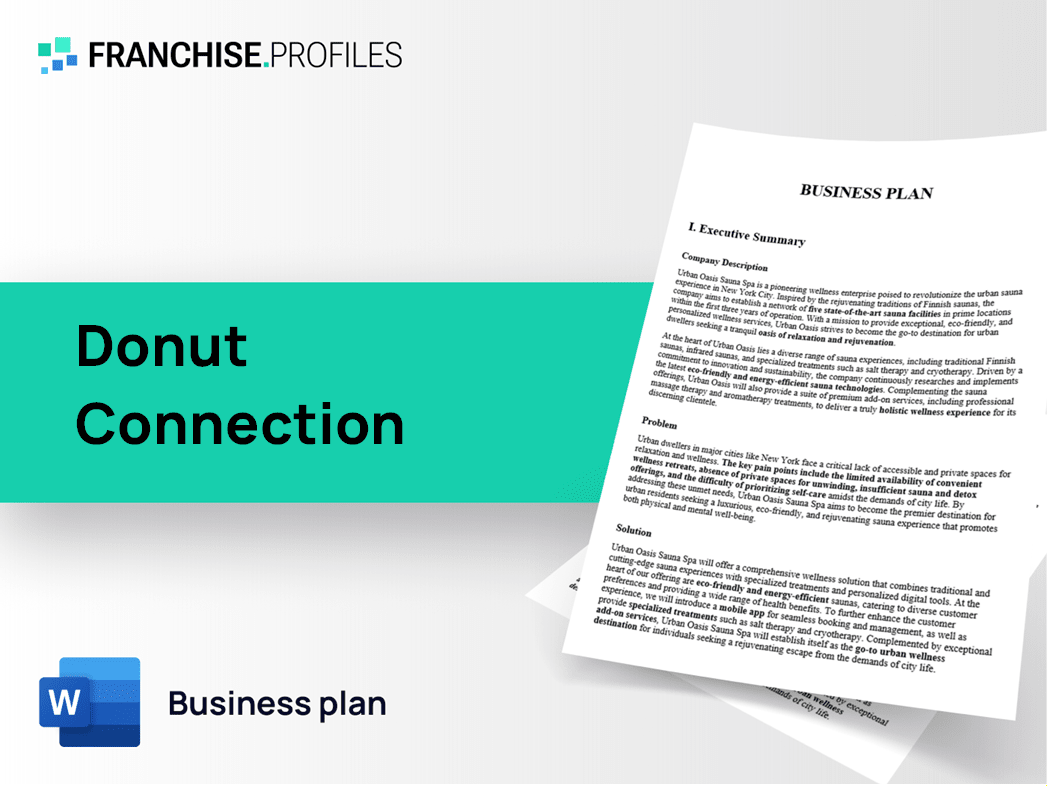 Donut Connection Franchise Business Plan Template