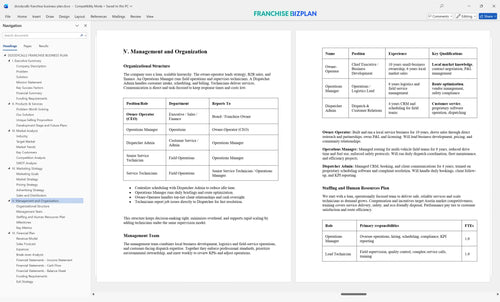 doodycalls franchise business plan 5
