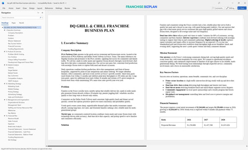 dq grill chill franchise business plan 1