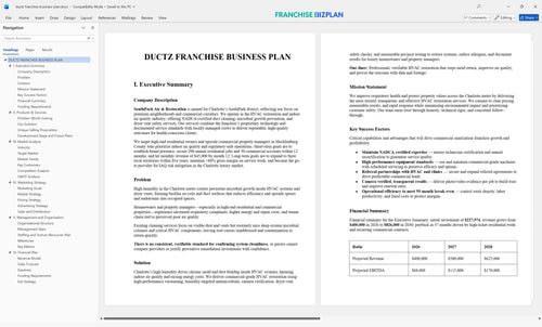 ductz franchise business plan 1