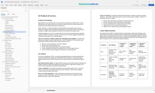 ductz franchise business plan 2