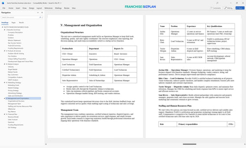 ductz franchise business plan 5