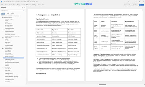 duraclean franchise business plan 5