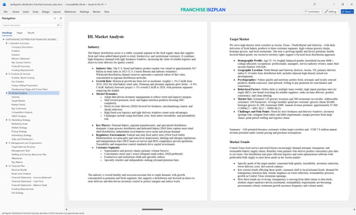 earthgrains distribution franchise business plan 3