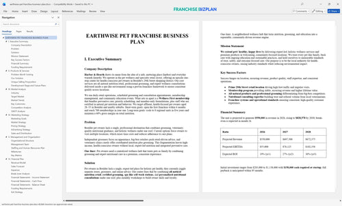 earthwise pet franchise business plan 1