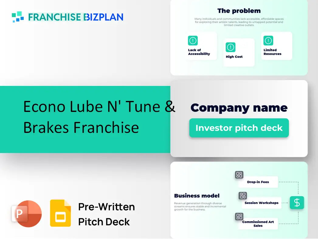Econo Lube N' Tune & Brakes Franchise Investment Pitch Deck 2026