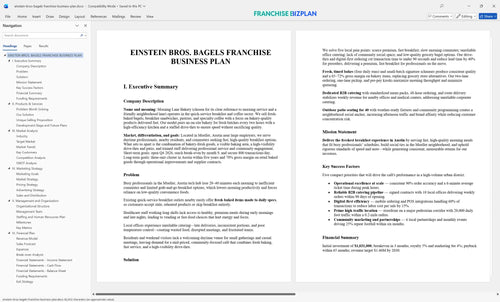 einstein bros bagels franchise business plan 1