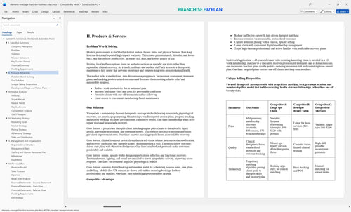 elements massage franchise business plan 2