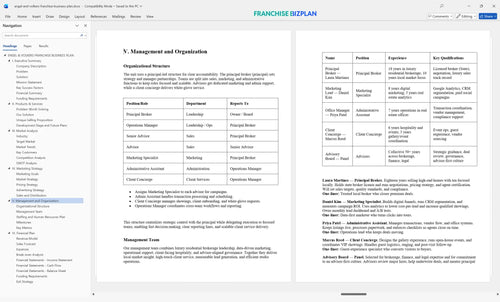 engel and volkers franchise business plan 5