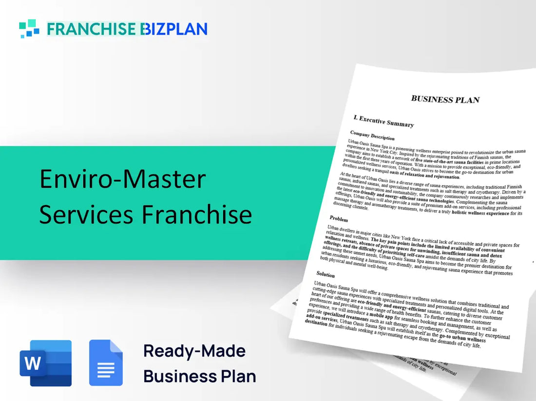 Enviro-Master Services Franchise Business Plan 2026 Updated