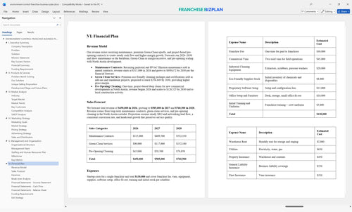 environment control franchise business plan 6