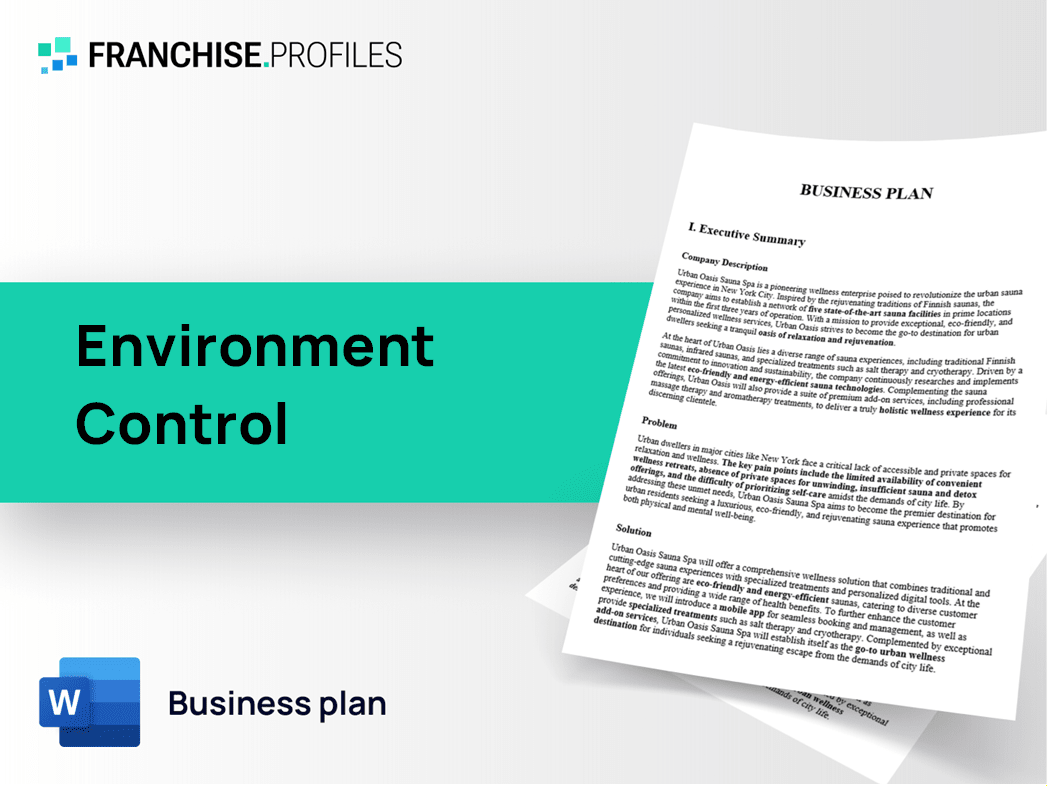 Environment Control Franchise Business Plan Template