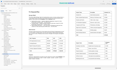 eos worldwide franchise business plan 6