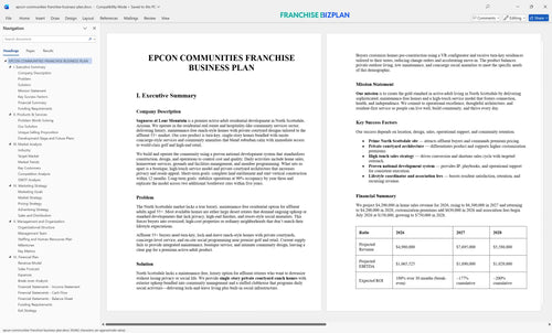 epcon communities franchise business plan 1