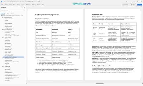 epcon communities franchise business plan 5