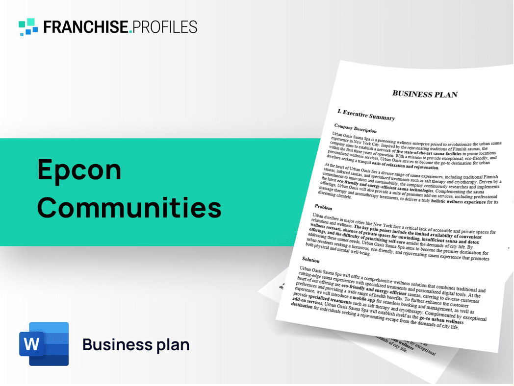 Epcon Communities Franchise Business Plan Template