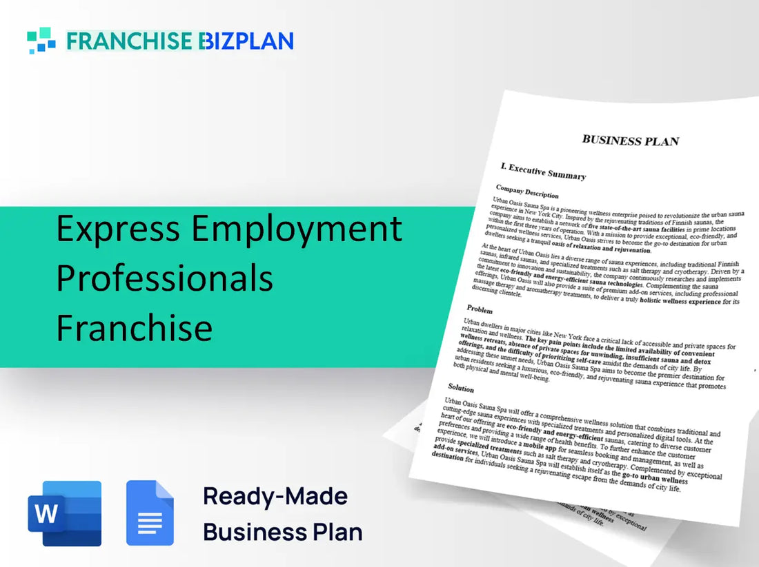 Express Employment Professionals Franchise Business Plan 2026 Updated