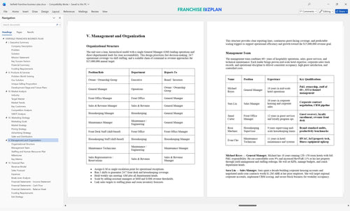 fairfield franchise business plan 5