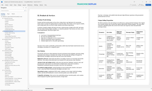 fantastic sams franchise business plan 2