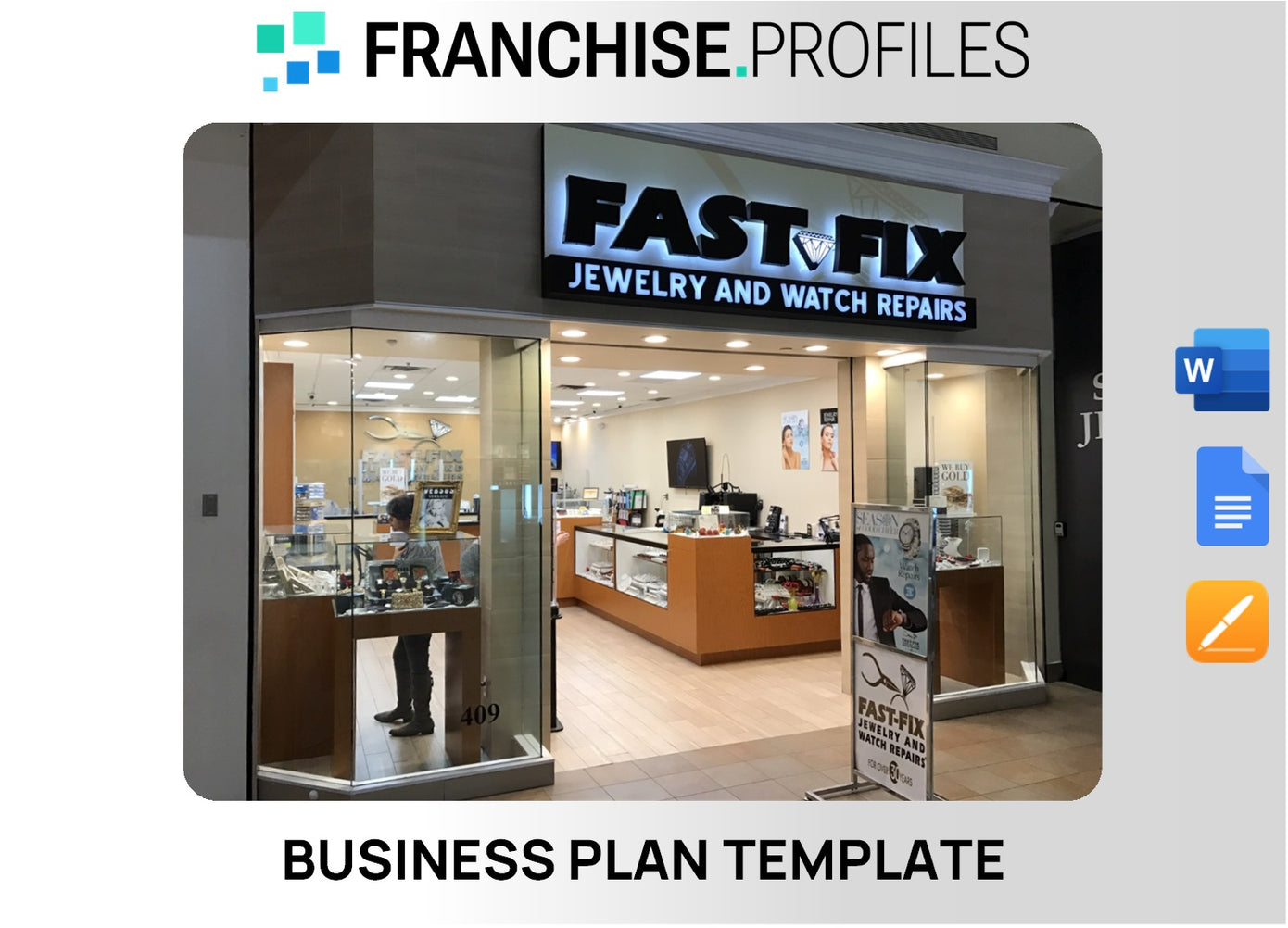Fast-Fix Jewelry and Watch Repairs Franchise Business Plan Template